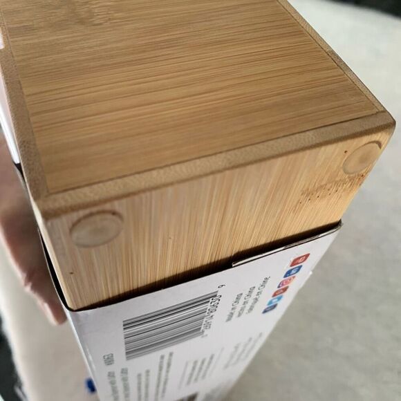 Lipper International Bamboo Single Wrap Dispenser With Cutter #8063 *New* - Picture 7 of 8